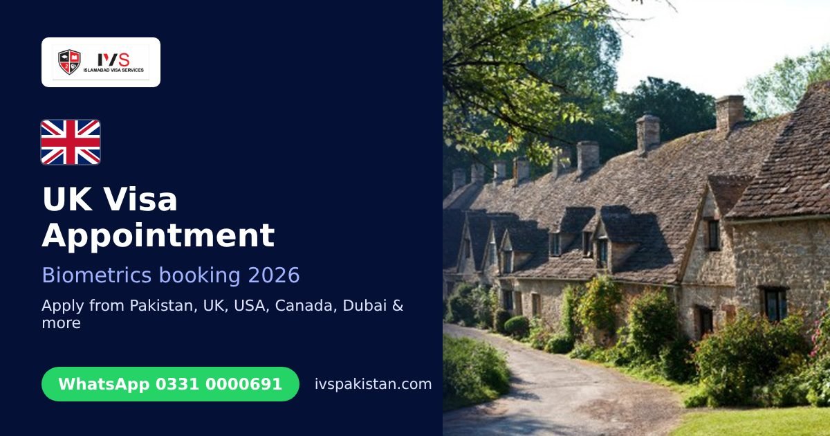 UK Visa Appointment Booking in Pakistan: Step-by-Step Guide: IVS guide cover